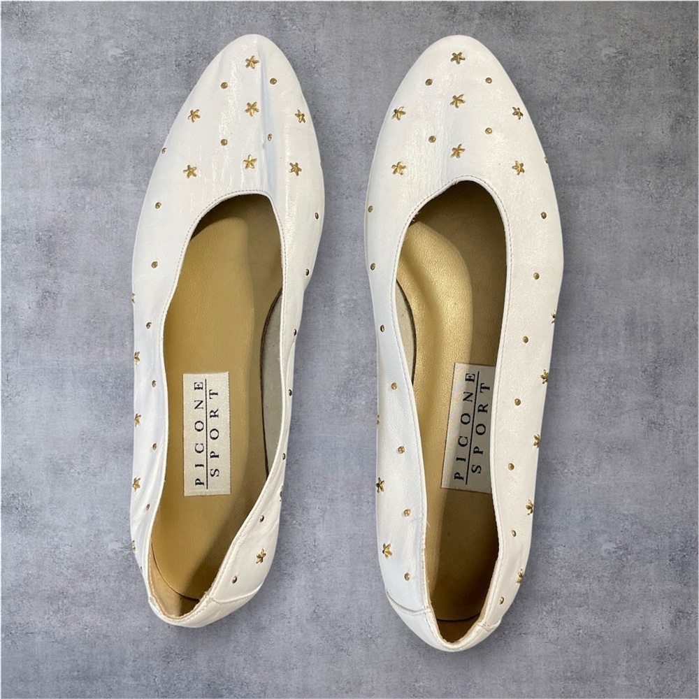 Evan Picone White and Gold Women's Shoes